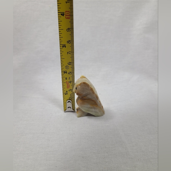 Owl Quartz Marble small Figurine Sculpture Figurine - Picture 3 of 3